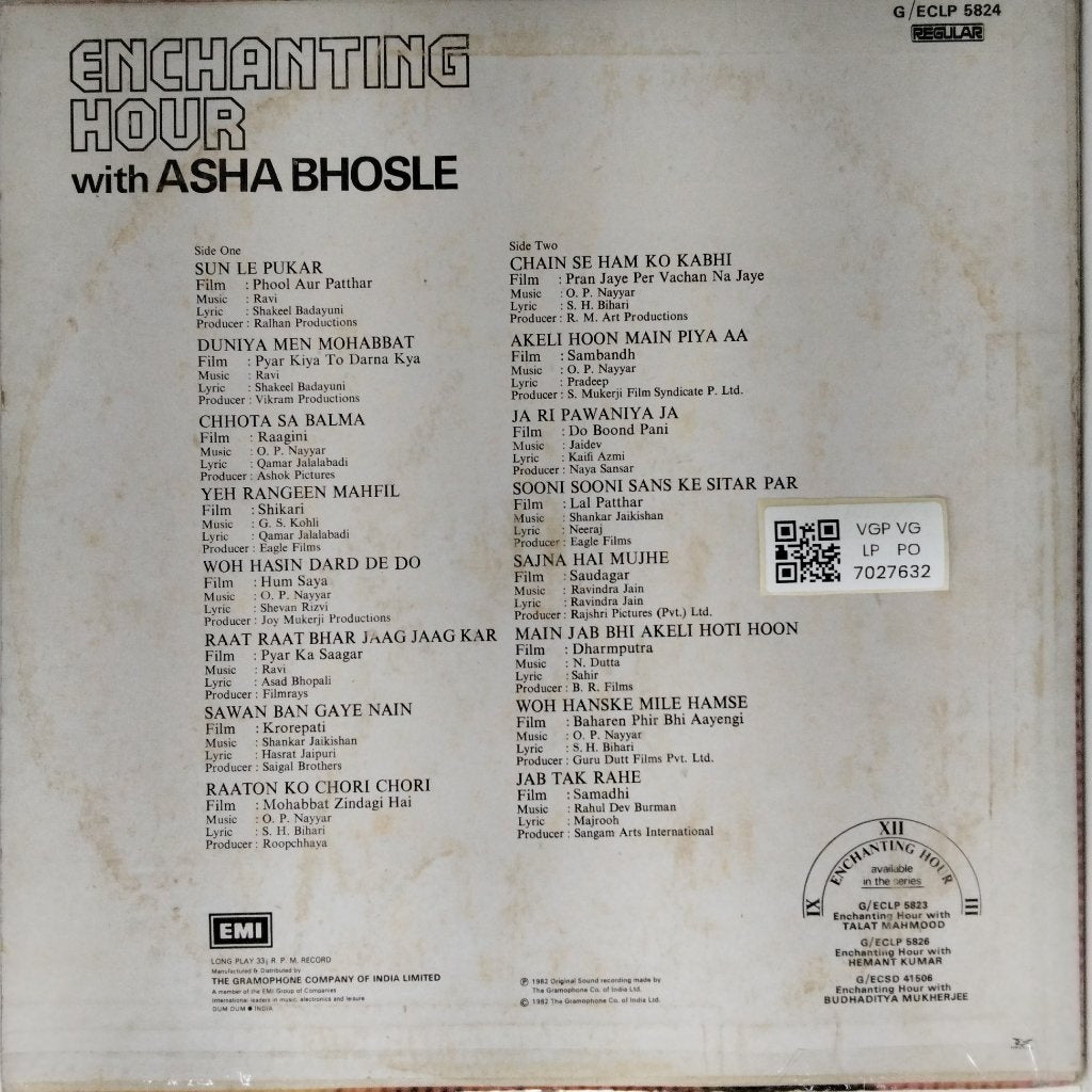 Asha Bhosle - Enchanting Hour with Asha Bhosle (Vinyl)