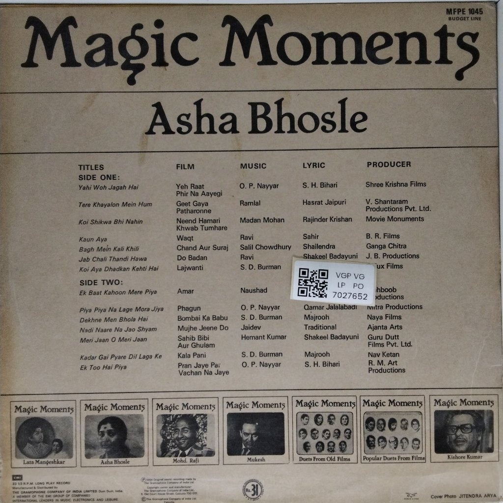 Asha Bhosle - Magic Moments (Vinyl)