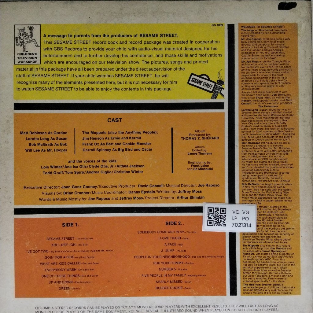 Original Cast - The Sesame Street Book & Record (Vinyl)