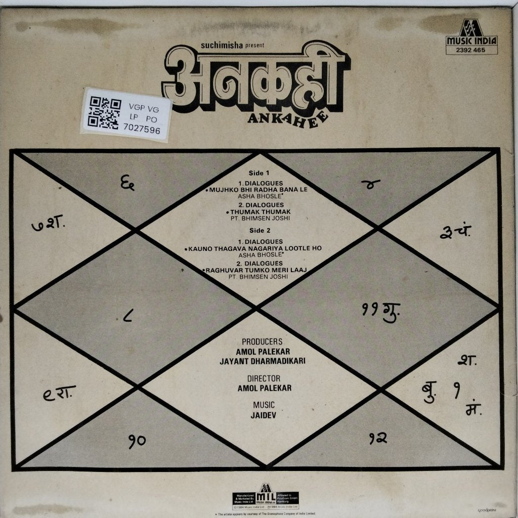 Jaidev - Ankahee (Vinyl)