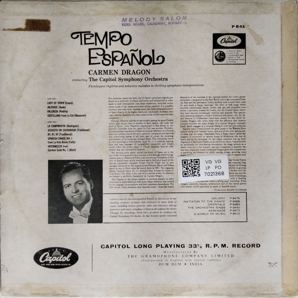 Carmen Dragon - Tempo Español (Vinyl)