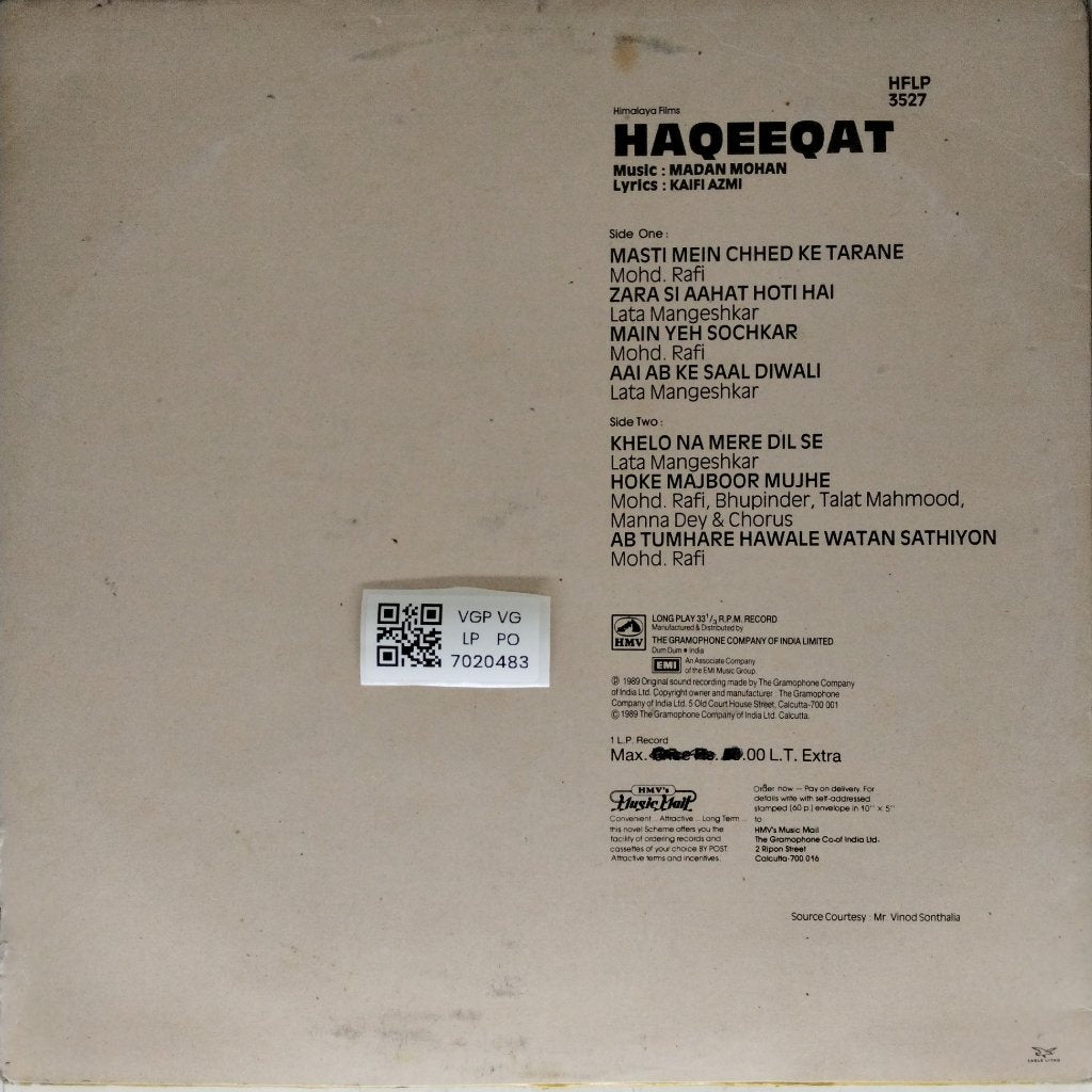 Madan Mohan - Haqeeqat (Vinyl)