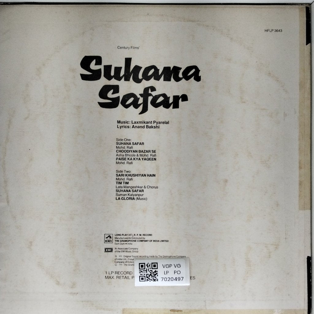 Laxmikant Pyarelal - Suhana Safar (Vinyl)