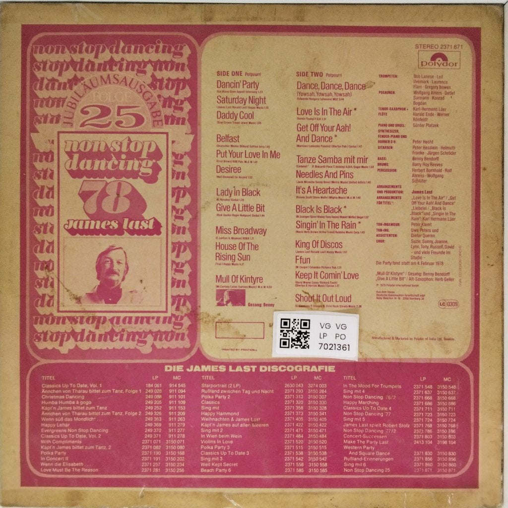 James Last - Non Stop Dancing 78 (Vinyl)