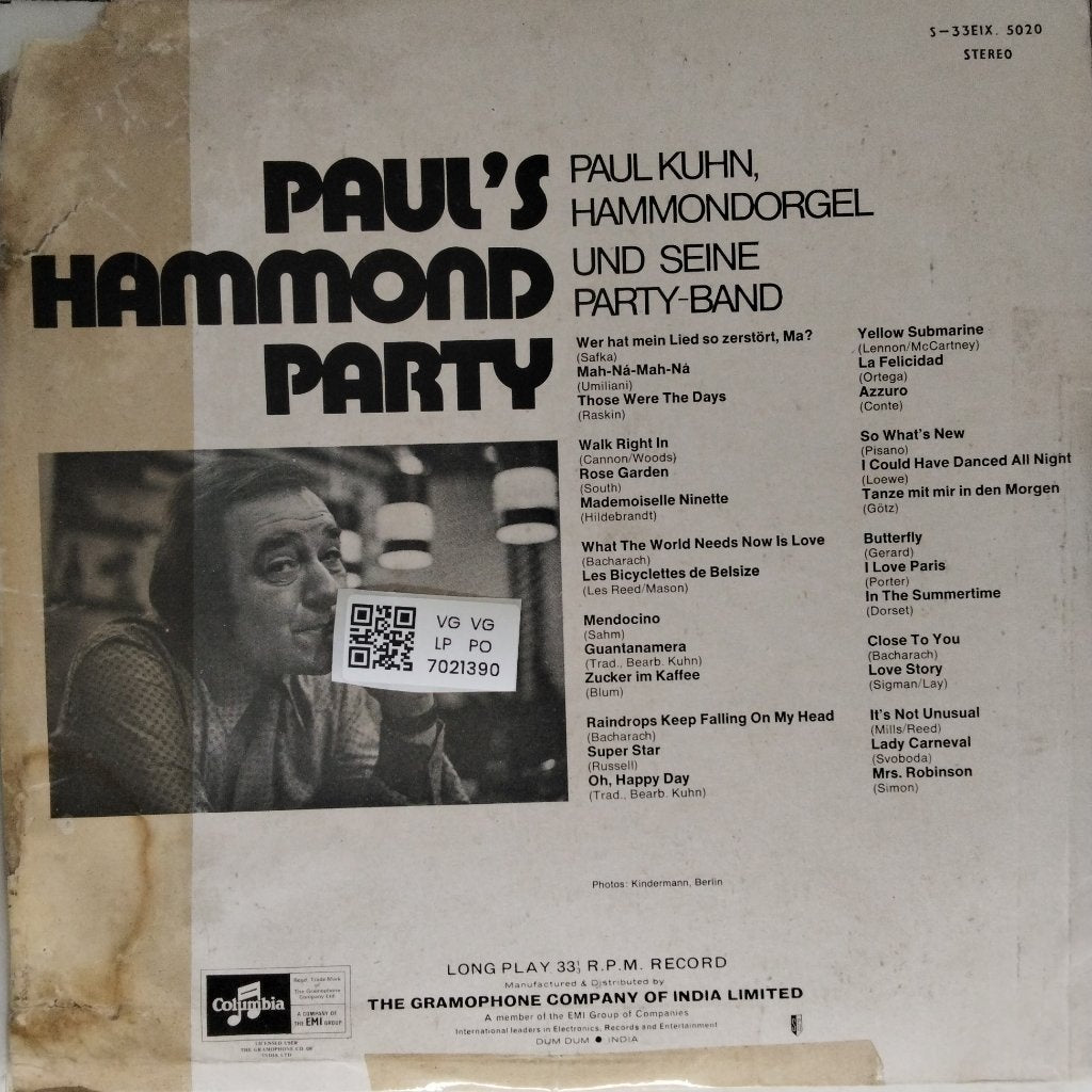 Paul Kuhn, Hammondorgel und seine Party-Band - Paul's Hammond Party (Vinyl)