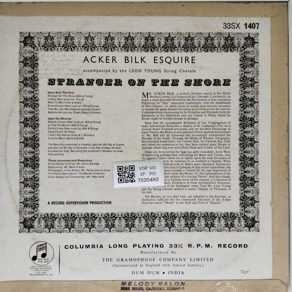 Acker Bilk Esquire - Stranger on the Shore (Vinyl)