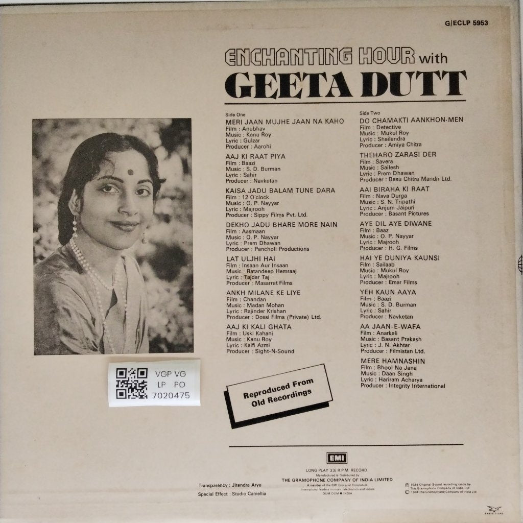 Geeta Dutt - Enchanting Hour with Geeta Dutt (Vinyl)