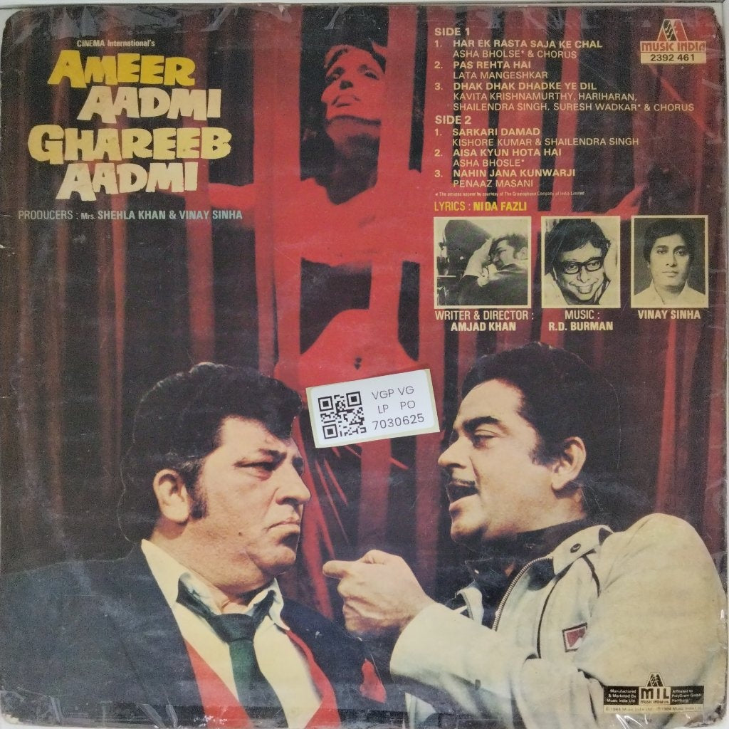 R.D. Burman - Ameer Aadmi Ghareeb Aadmi (Vinyl)