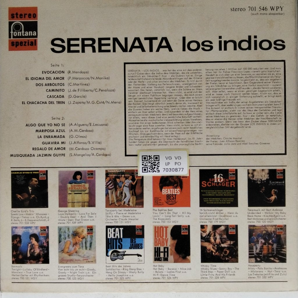 Los Indios - Serenata (Vinyl)