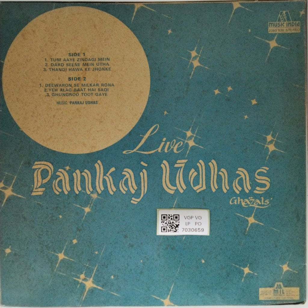 Pankaj Udhas - Live (Vinyl)