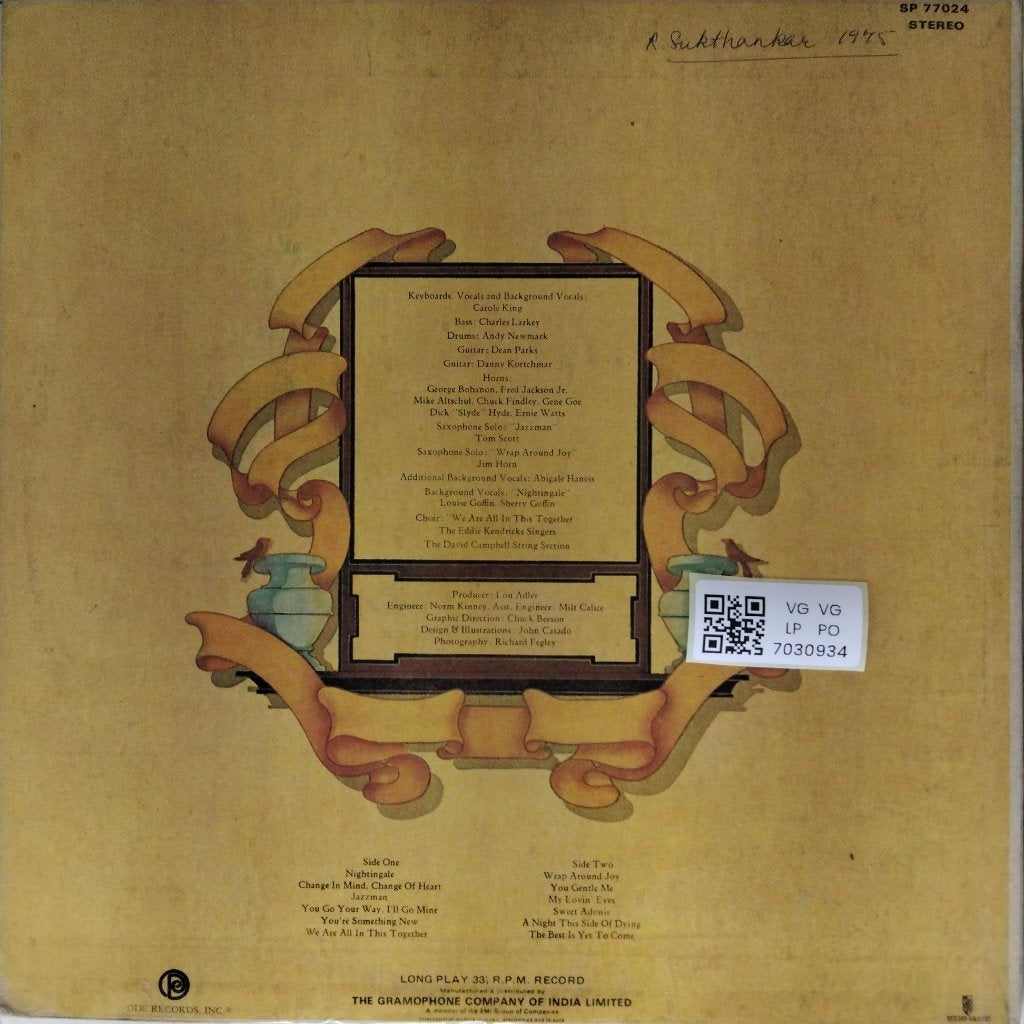 Carole King - Wrap Around Joy (Vinyl)