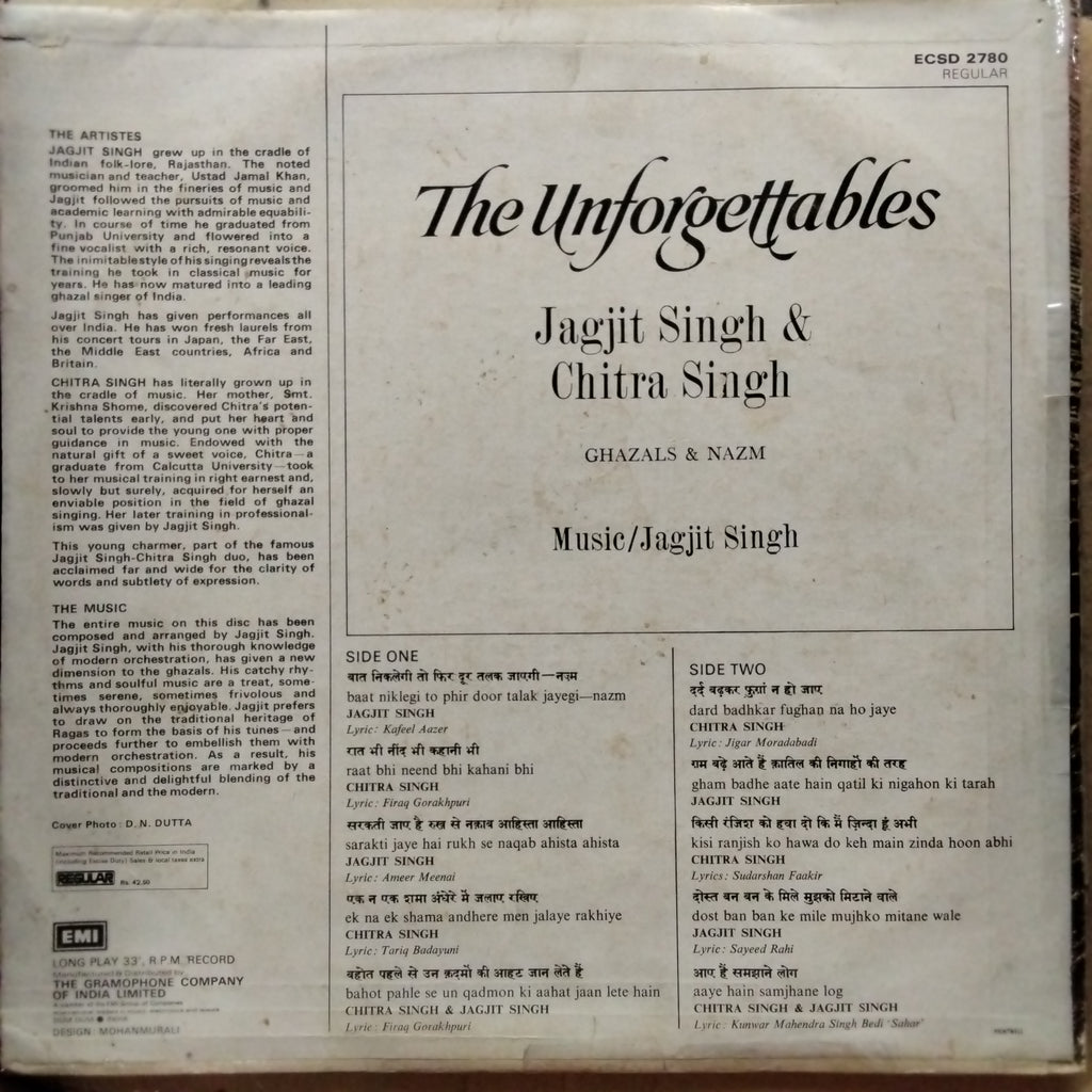 Jagjit Singh & Chitra Singh - The Unforgettables (Vinyl)
