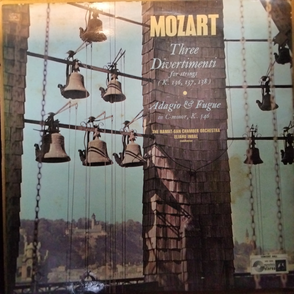 Mozart*, Orchestre De Chambre Ramat-Gan* Direction Eliahu Inbal  - Three Divertimenti For Strings / Adagio & Fugue (Vinyl)