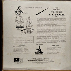 K. L. Saigal  - Memories Of Greatness Volume Three (The Golden Voice Of K. L. Saigal (Vinyl)