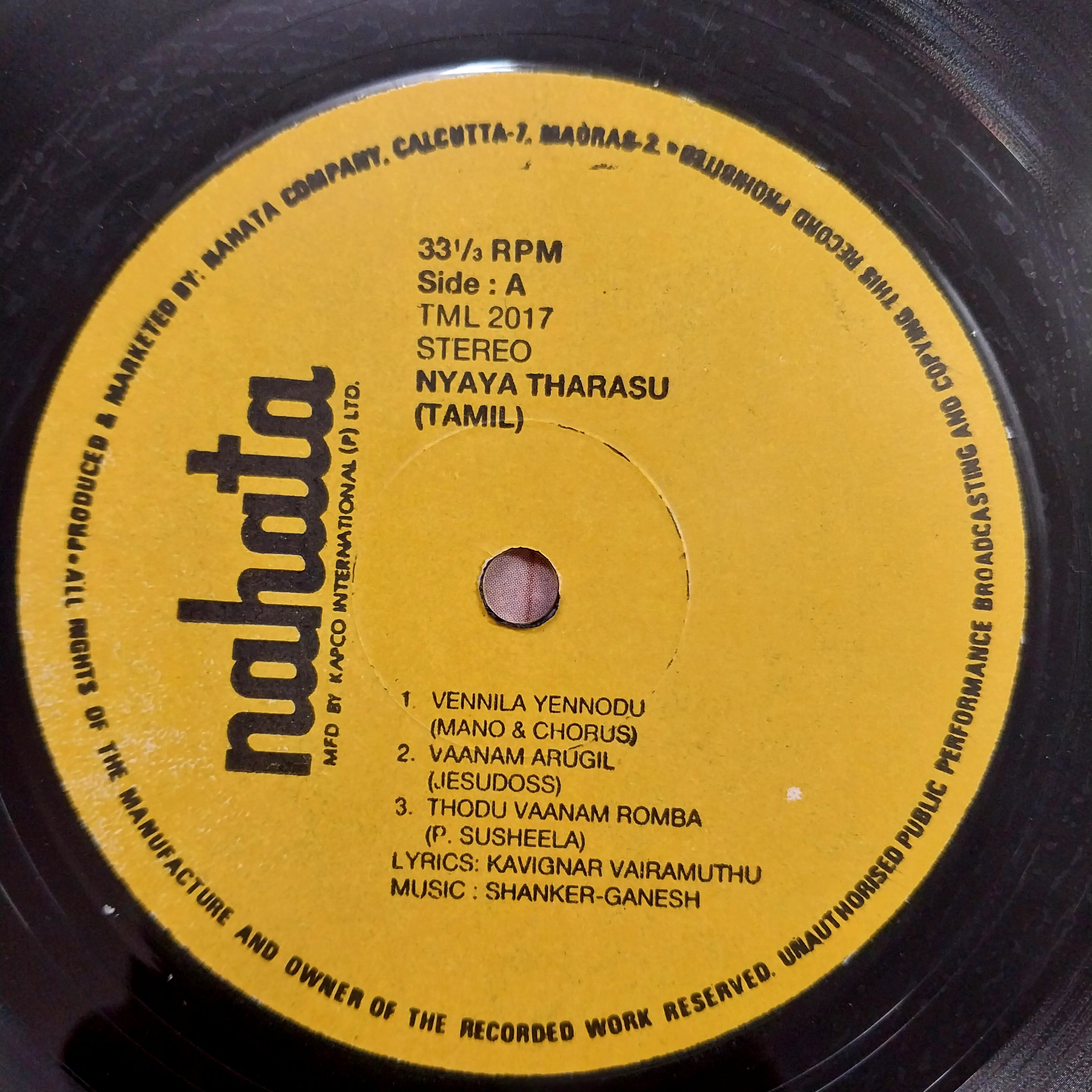 Shanker Ganesh - Nyaya Tharasu (Vinyl)