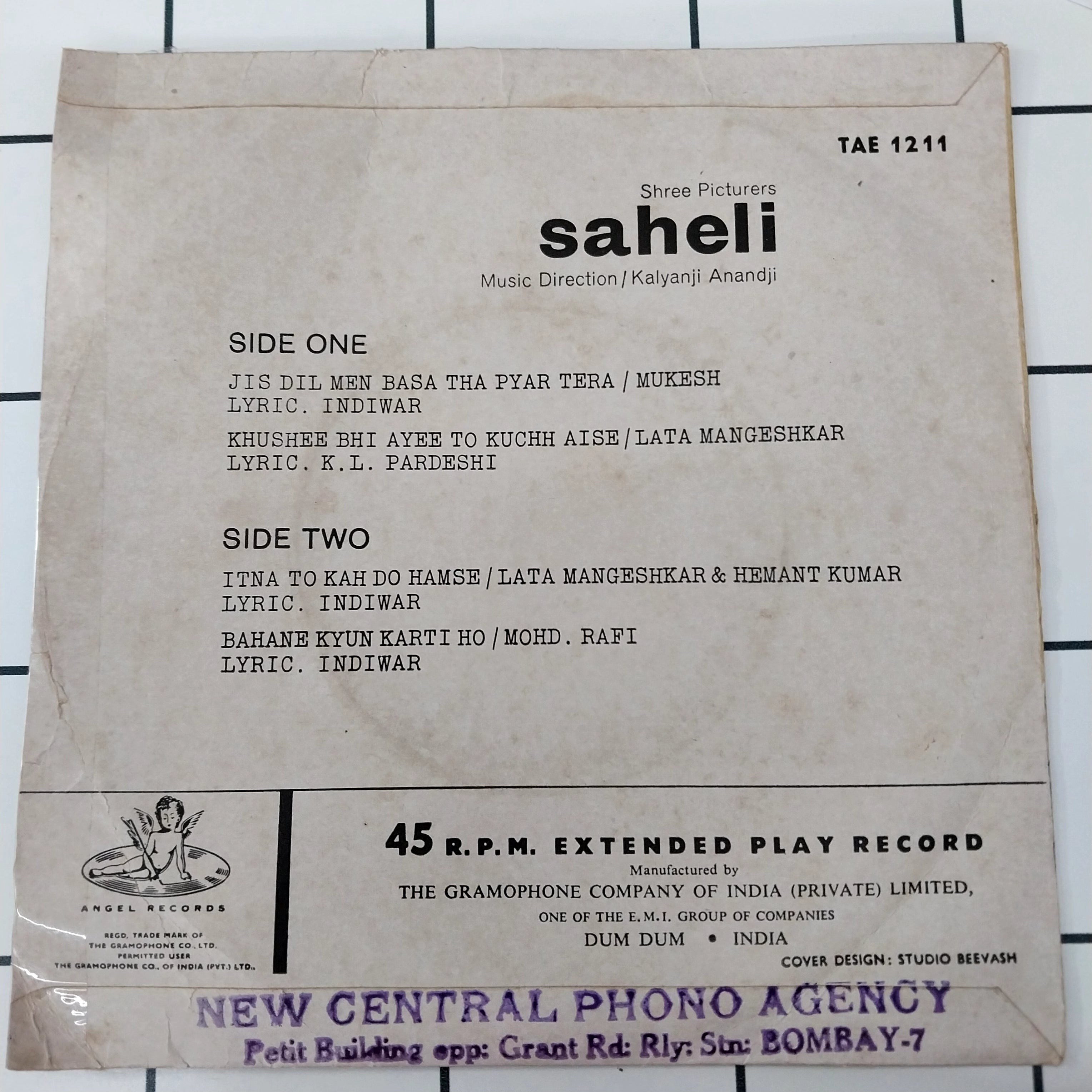 Kalyanji Anandji -Saheli (45-RPM)