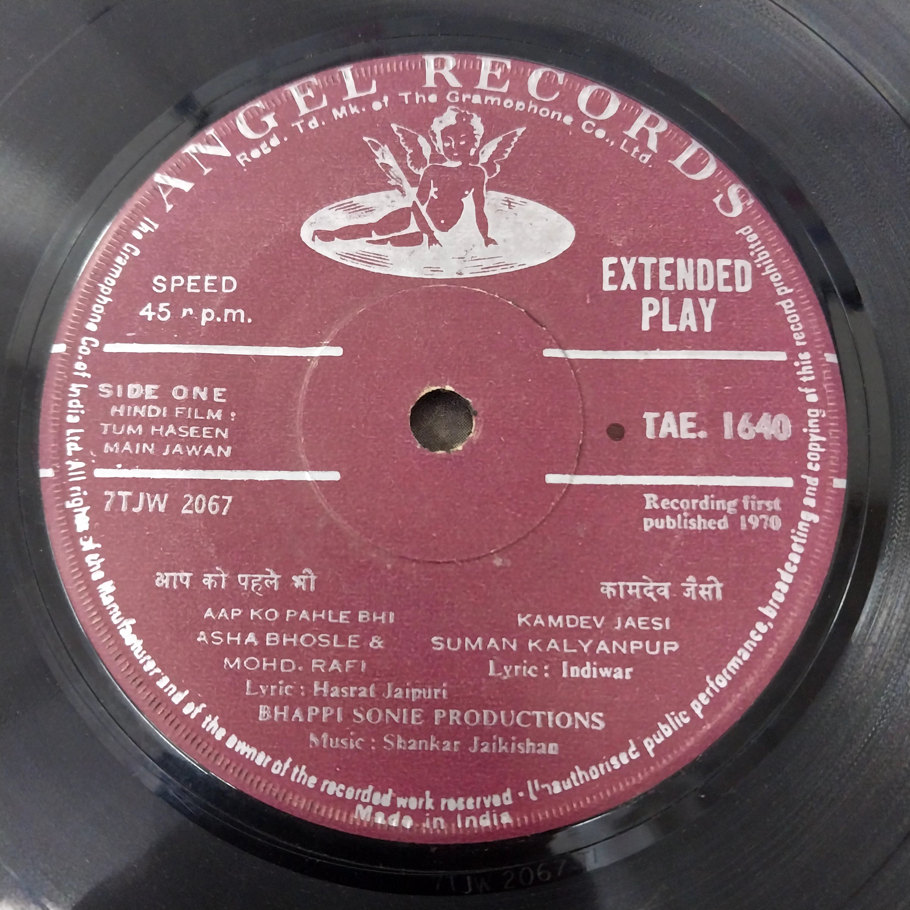 Shankar-Jaikishan - Tum Haseen Main Jawan (45-RPM)