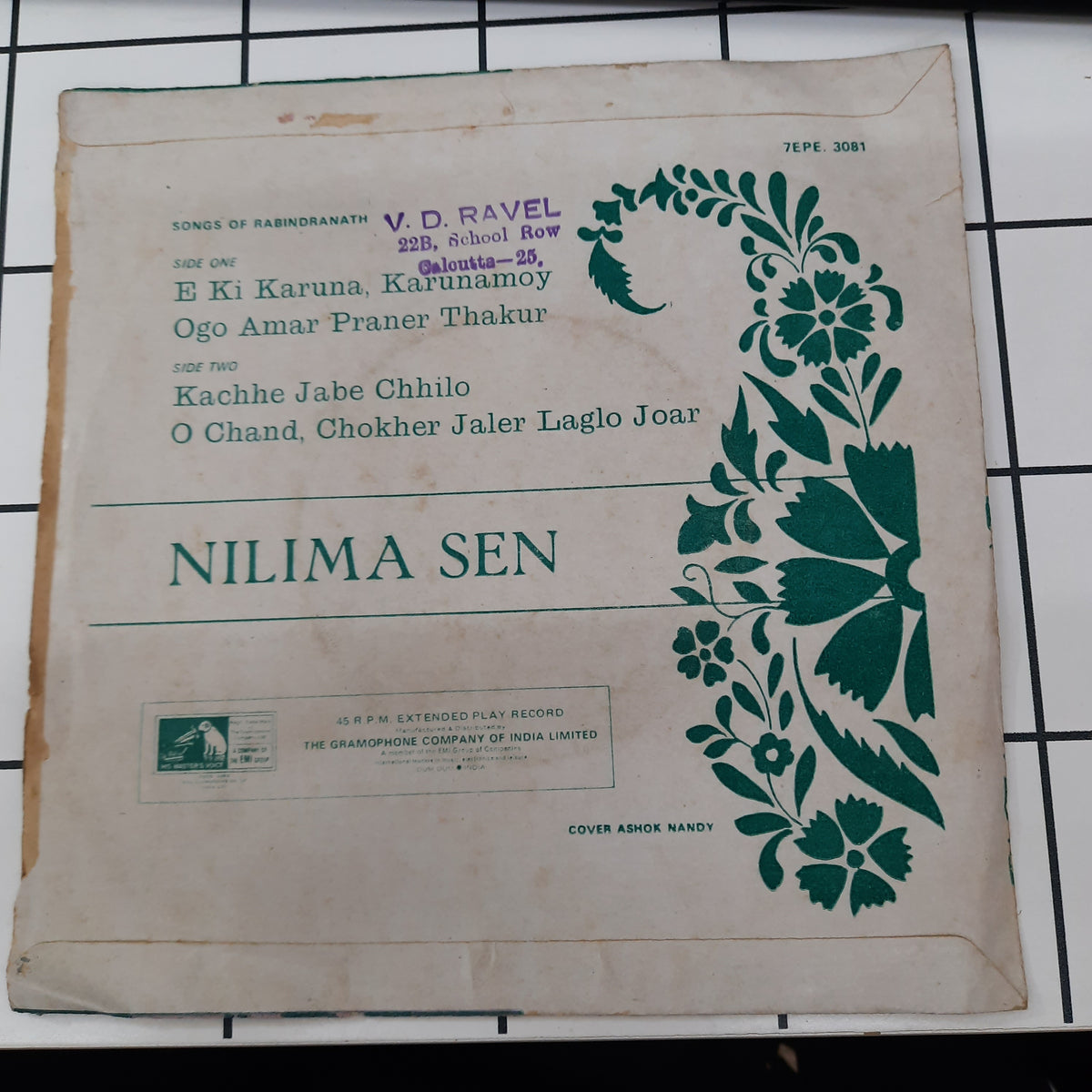 Nilima Sen - Song of Rabindranath (45-RPM)