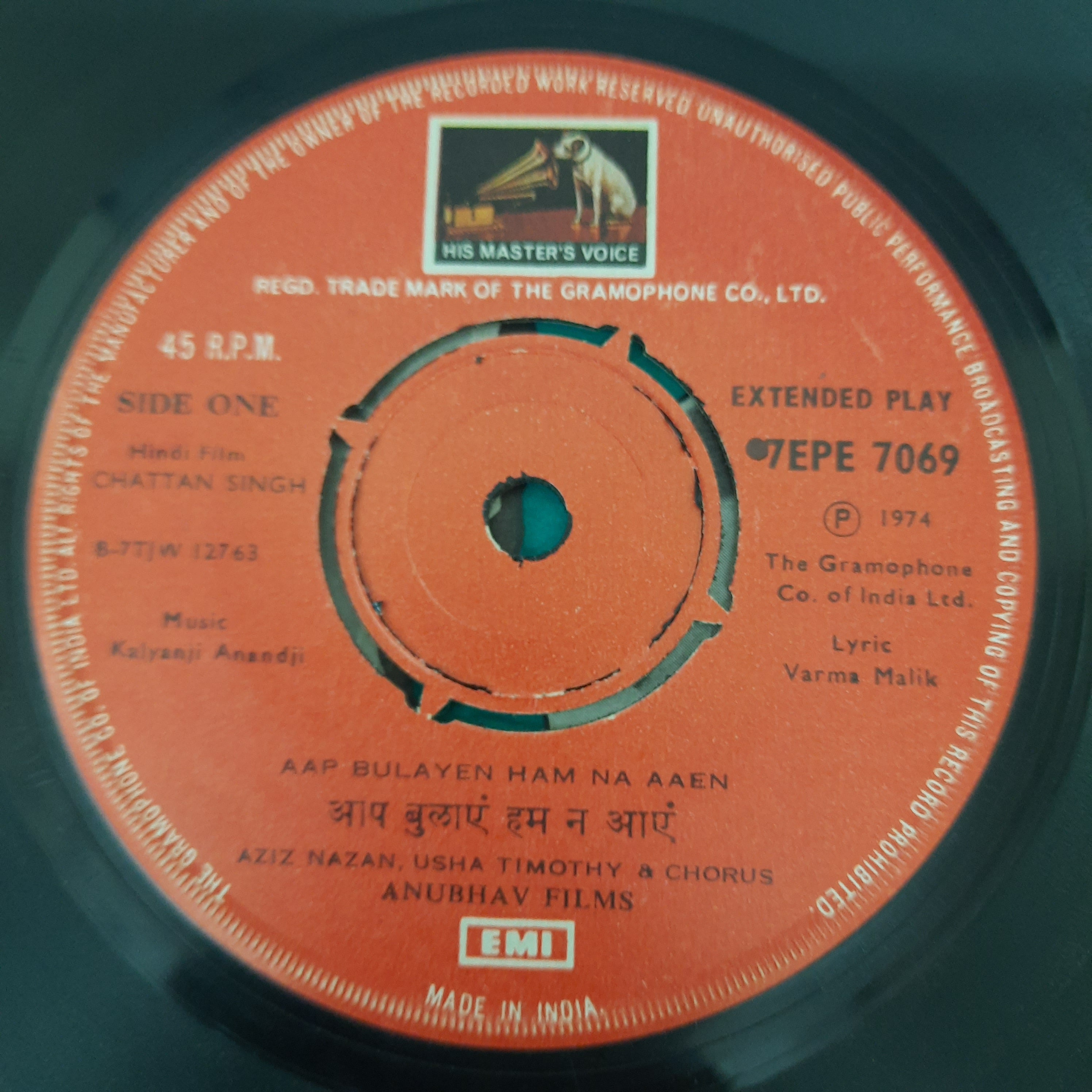 Kalyanji-Anandji - Chattan Singh (45-RPM)