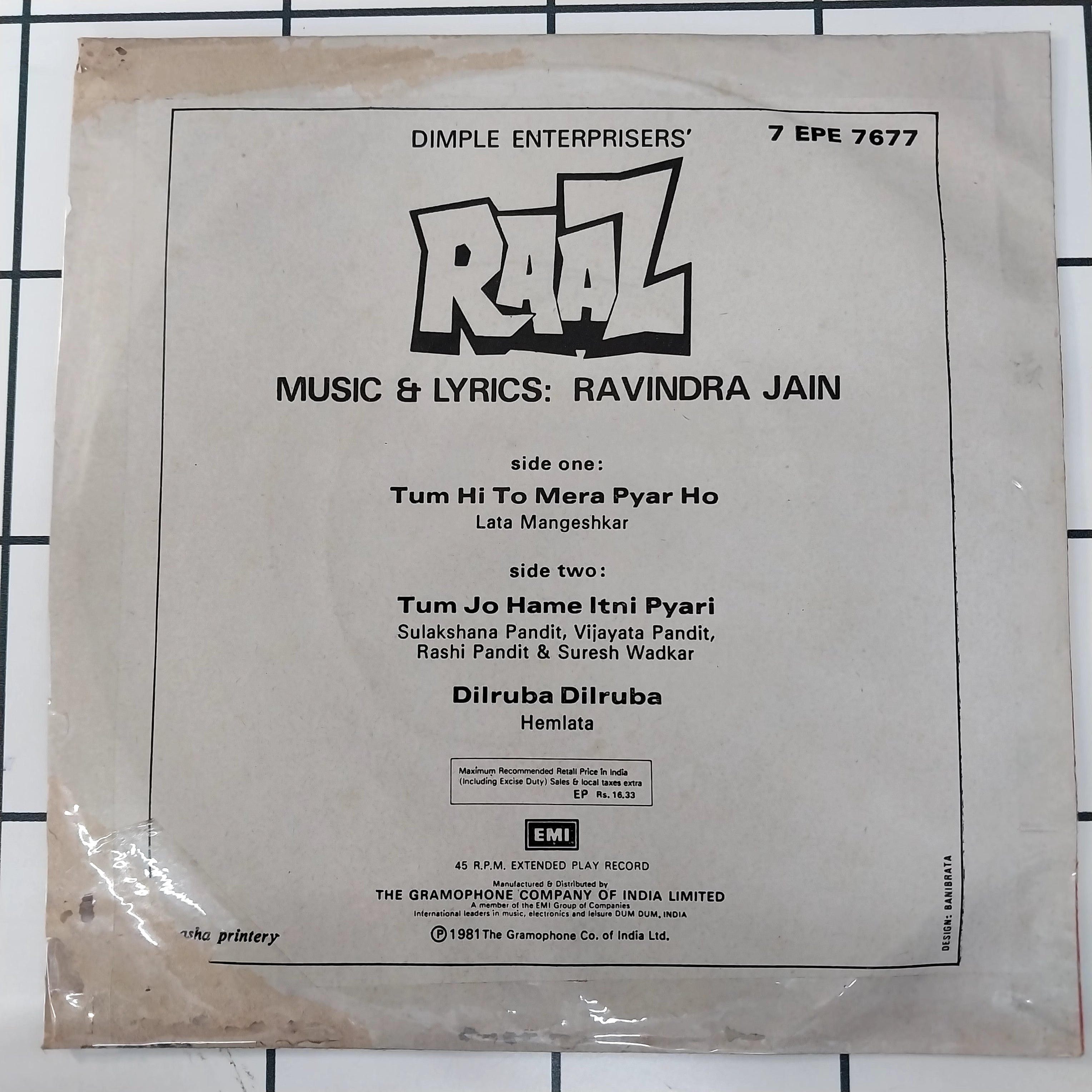 Ravindra Jain - Raaz (45-RPM)