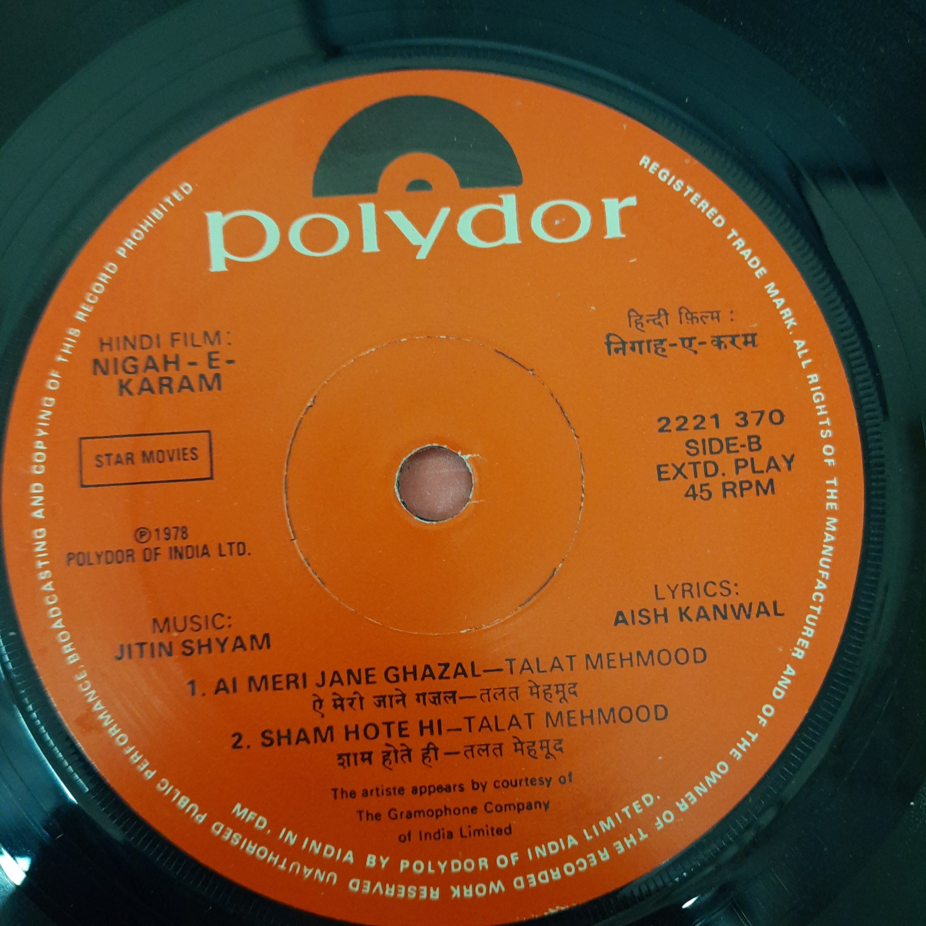 Jitin Shyam - Nigah E Karam (45-RPM)
