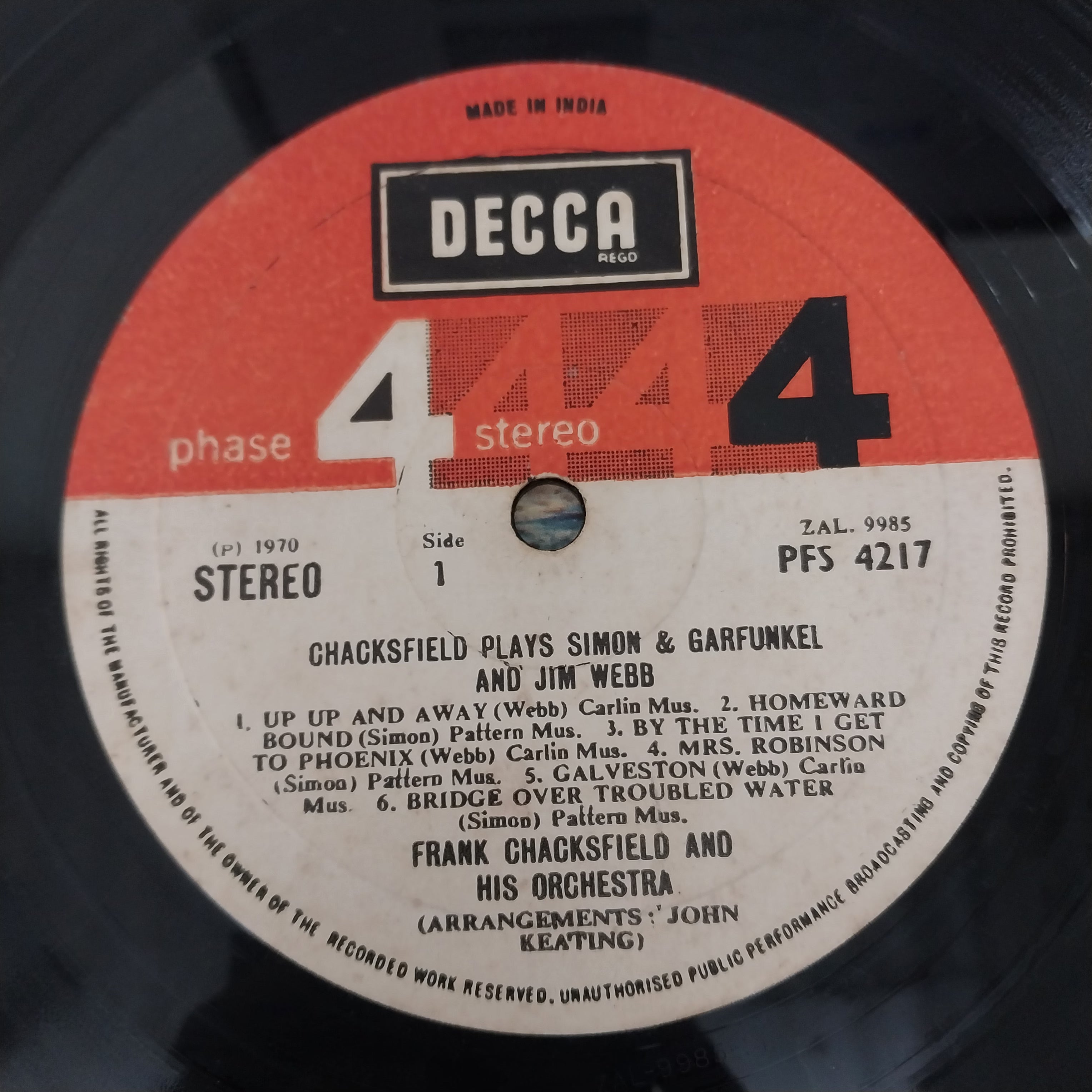 Frank Chacksfield & His Orchestra - Chacksfield Plays Simon & Garfunkel & Jim Webb (Vinyl)