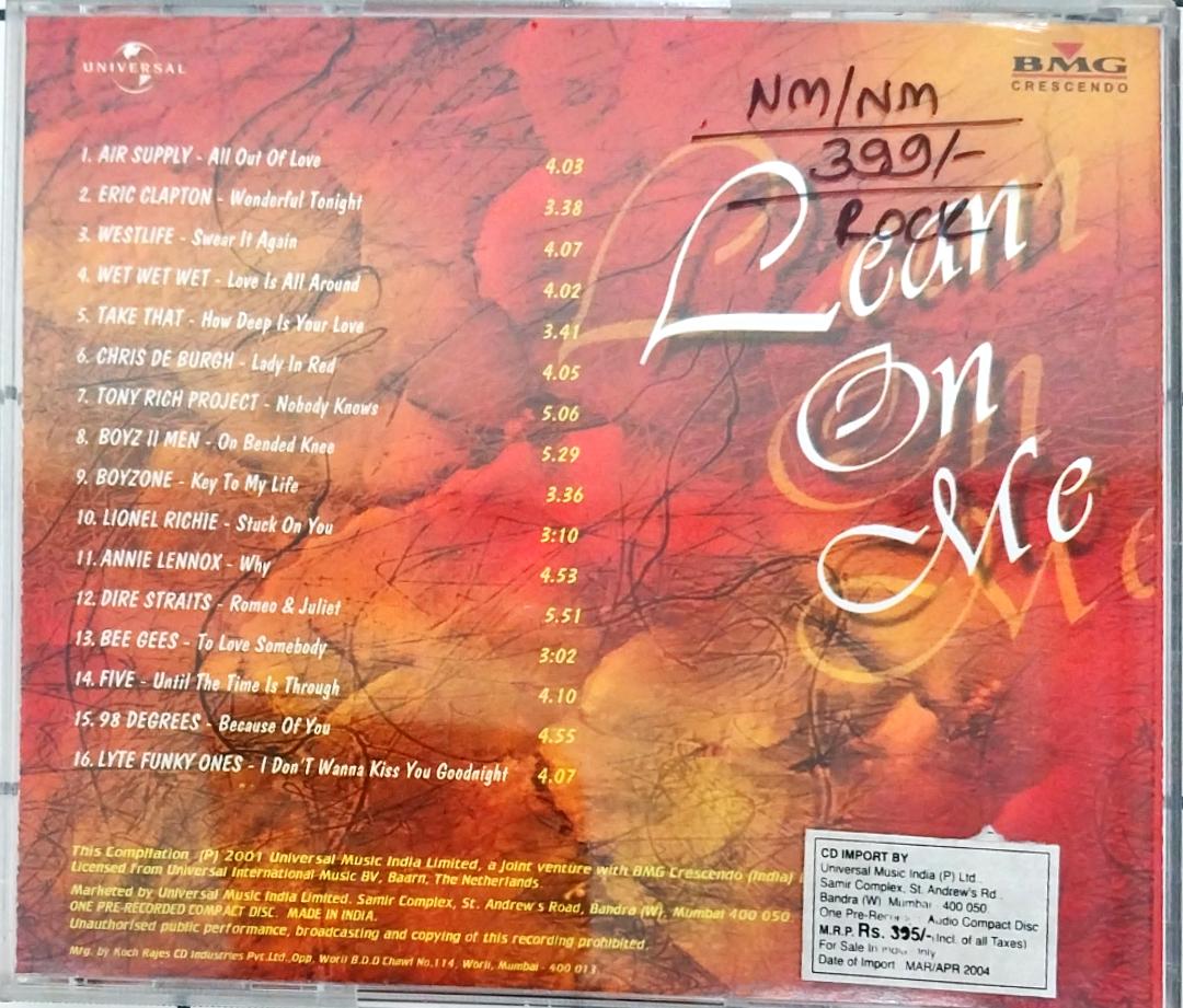 Lean On Me  - 16 Essential Love Songs (CD)