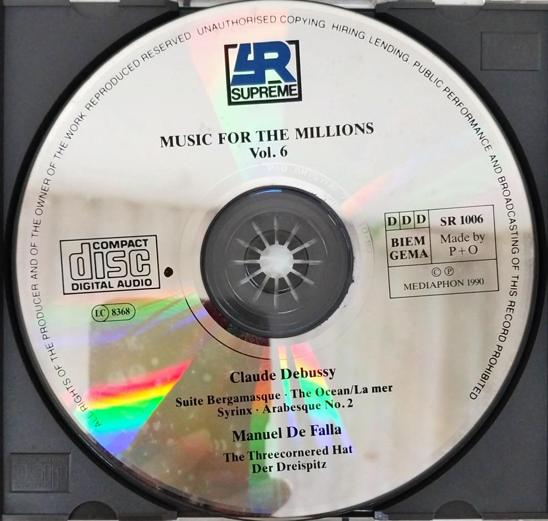 Claude Debussy / Manuel De Falla - Music For The Millions Vol. 6 (CD)