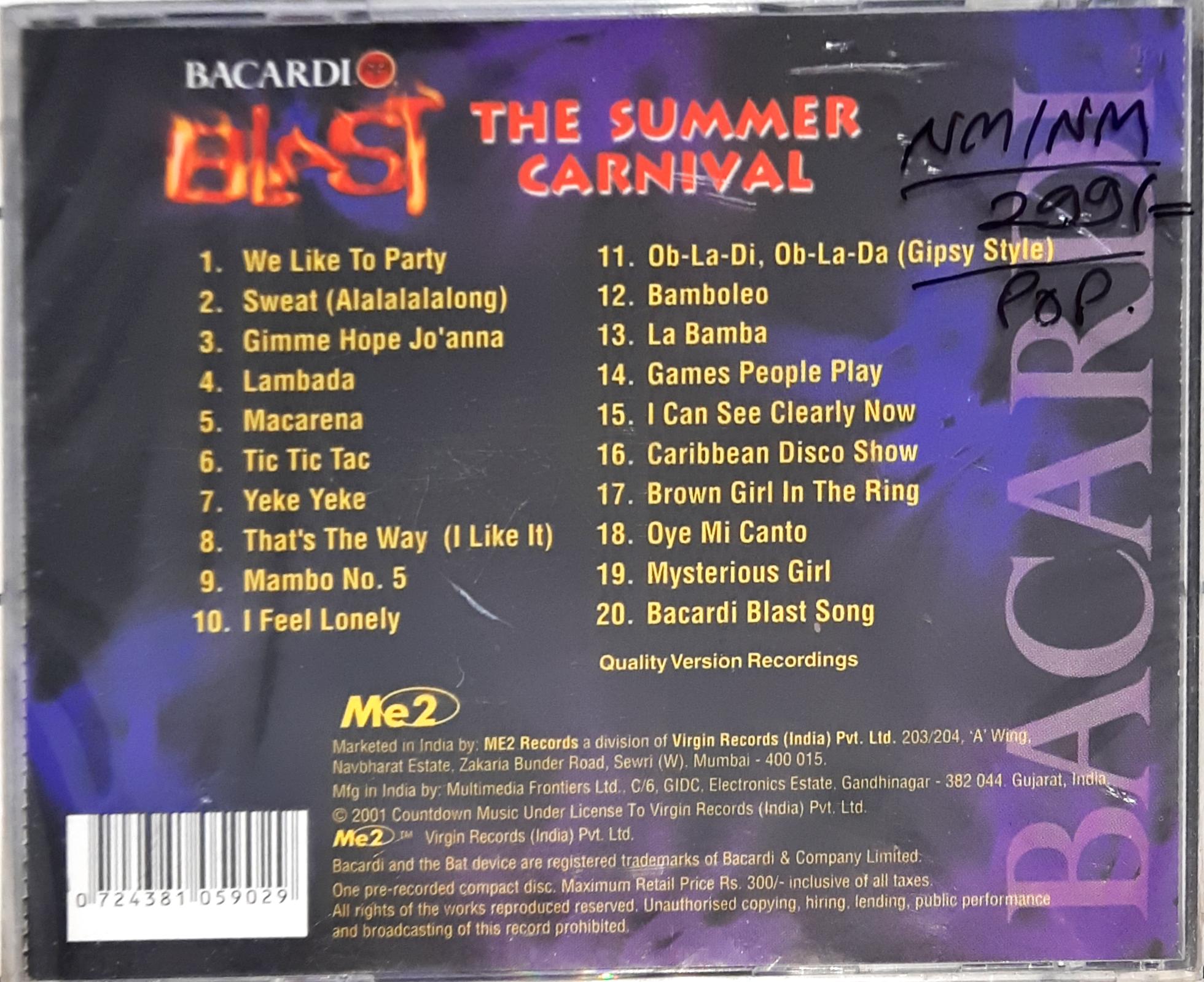 Bacardi  - Blast The Summer Carnival (CD)