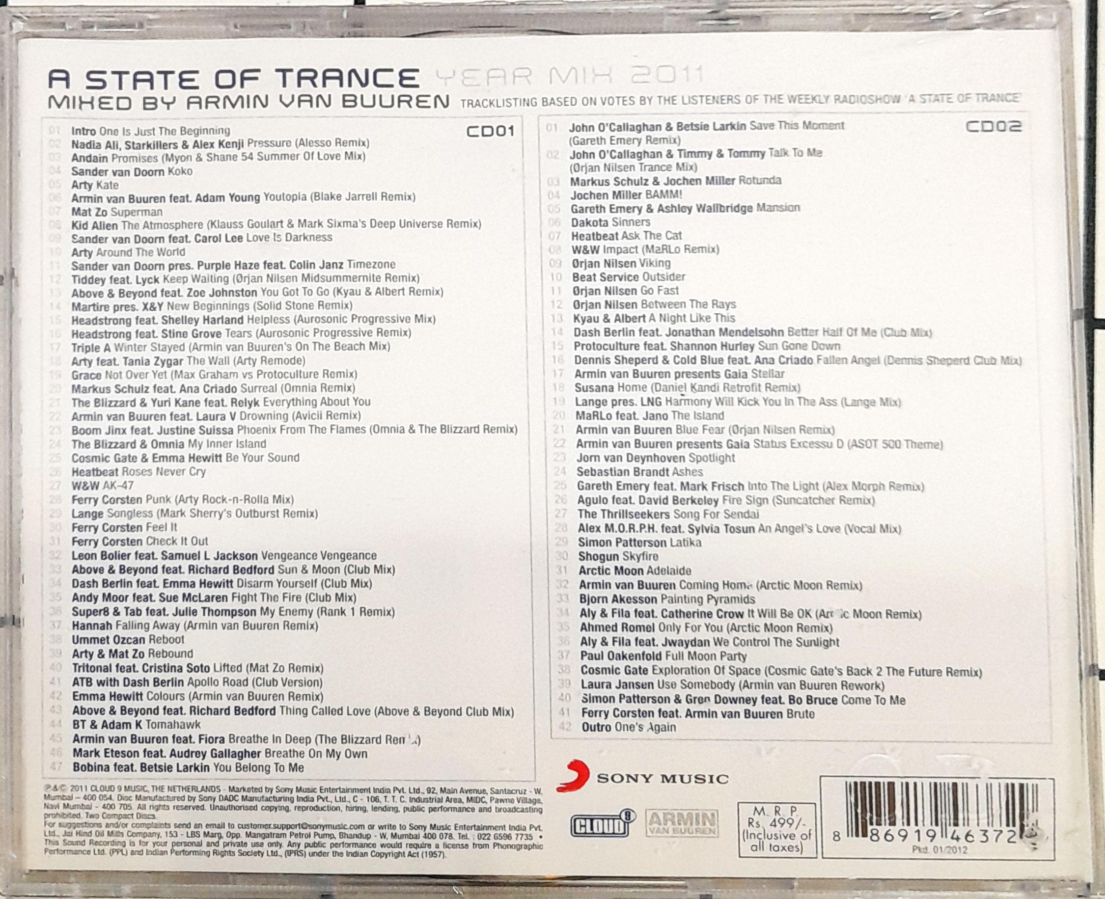 Armin van Buuren - A State Of Trance Year Mix 2011 (CD)