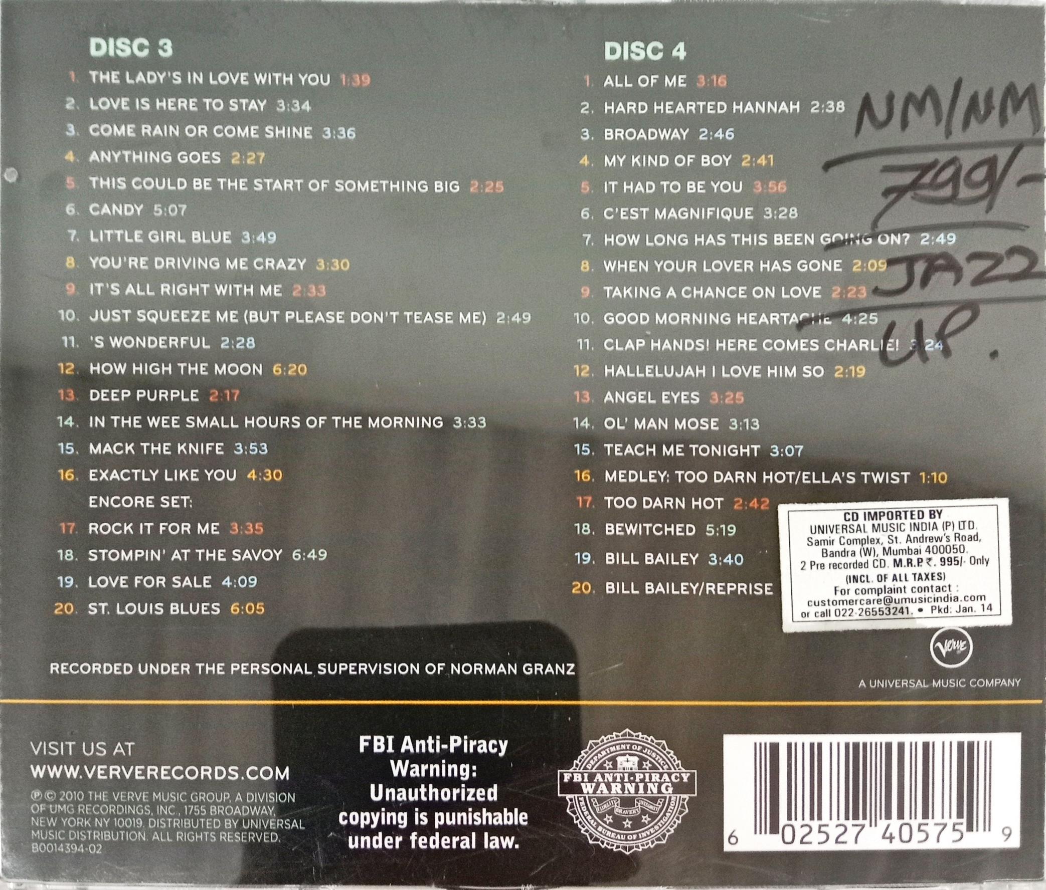 Ella Fitzgerald - Twelve Nights In Hollywood, Vols. 3 & 4 (CD)