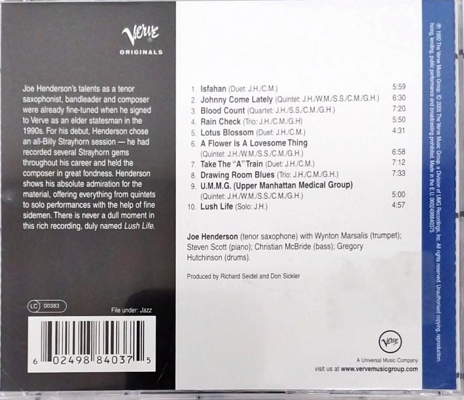 Joe Henderson - Lush Life (The Music Of Billy Strayhorn) (CD)