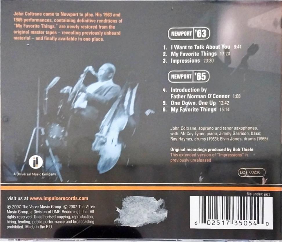 John Coltrane - My Favorite Things: Coltrane At Newport (CD)