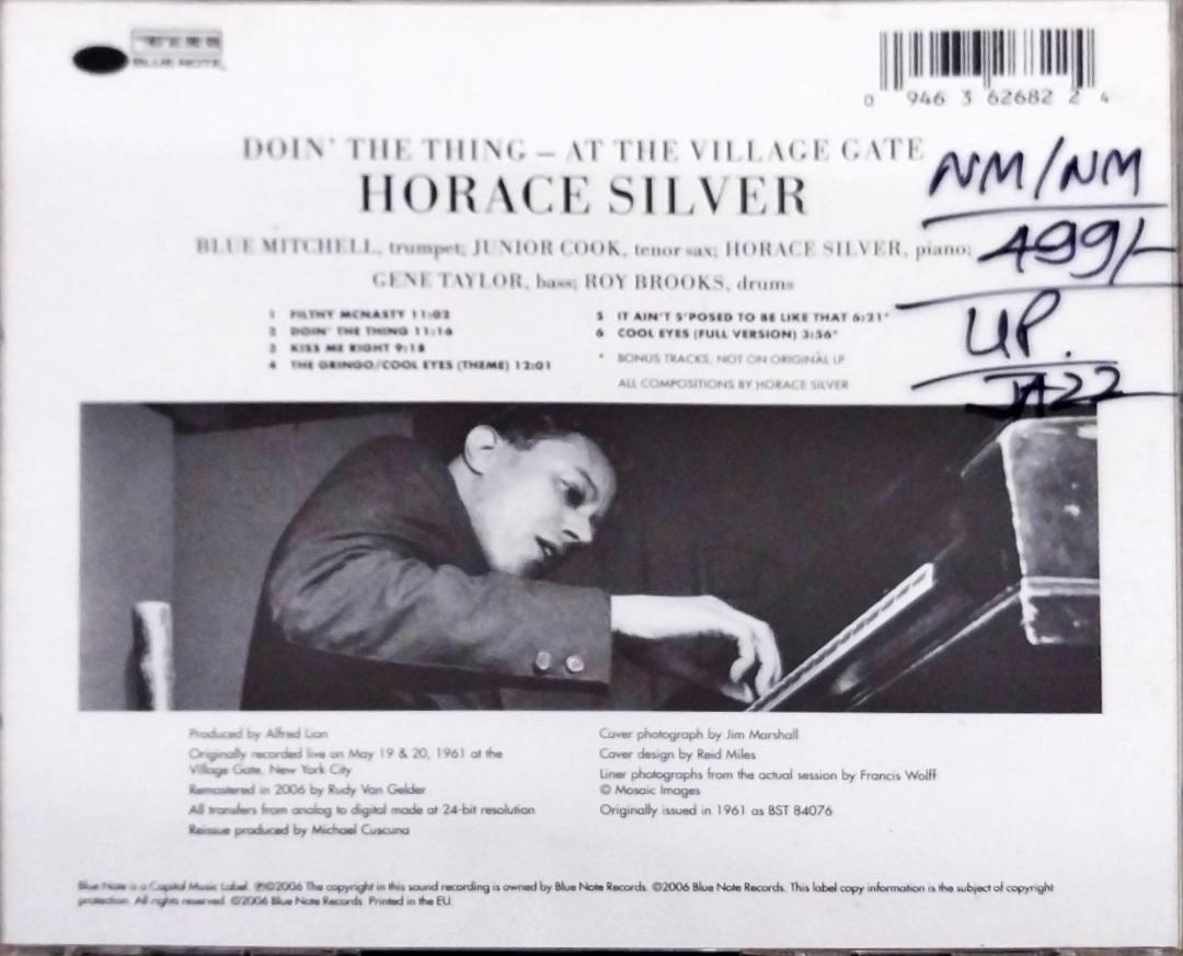 The Horace Silver Quintet -  Doin' The Thing - At The Village Gate (CD)