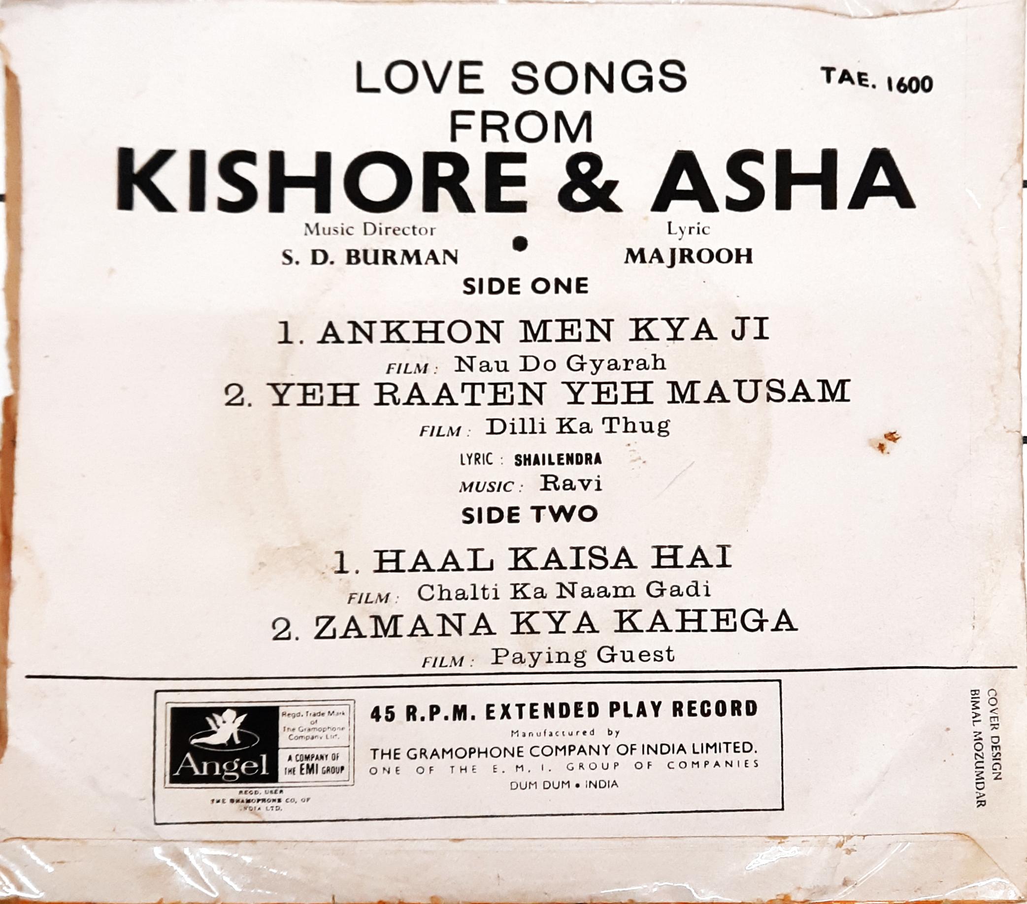 Kishore & Asha - Love Songs From Kishore And Asha (45-RPM)