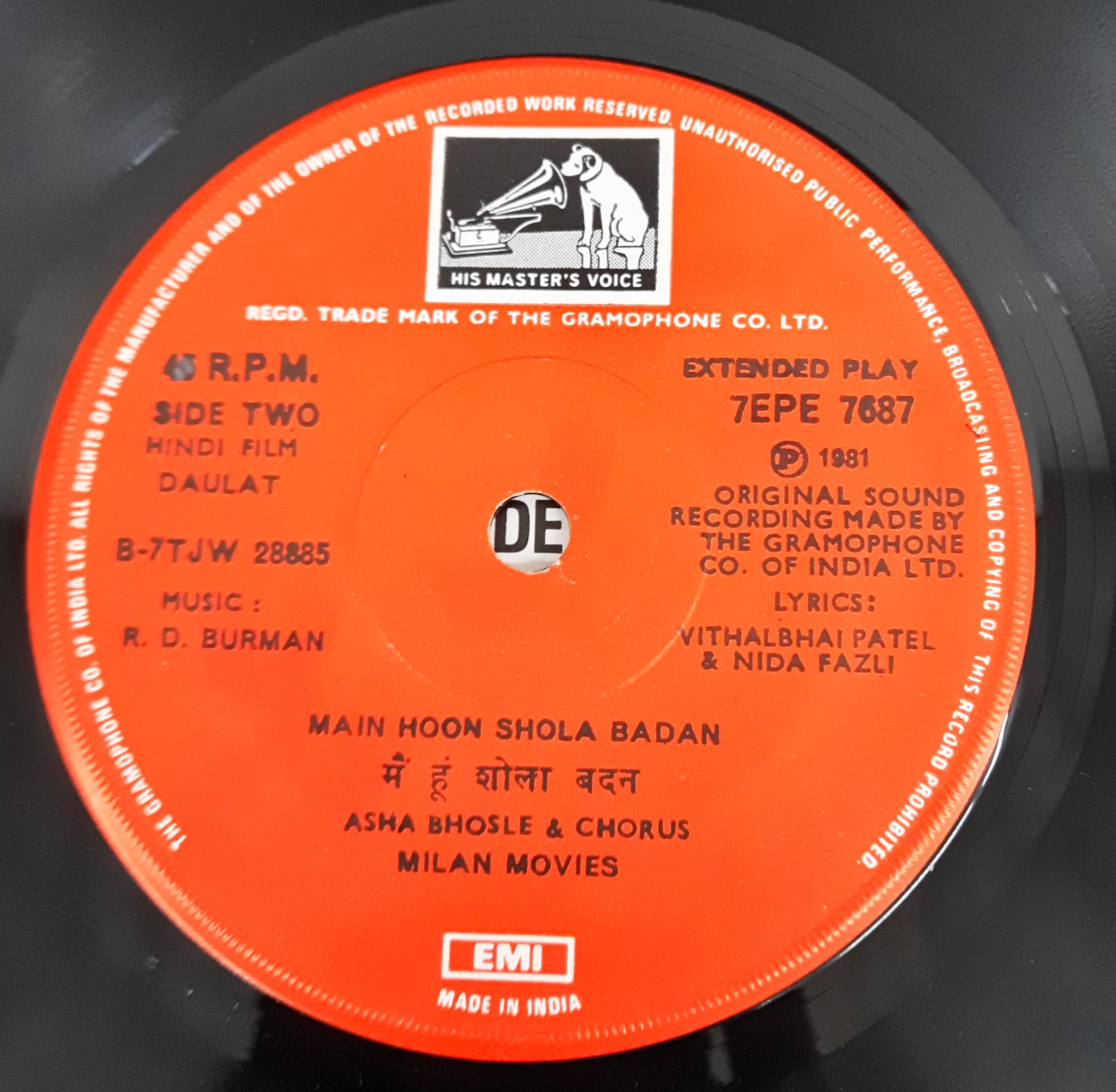Rahul Dev Burman -  Daulat (45-RPM)