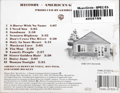 America (2) -  History - America's Greatest Hits (CD)