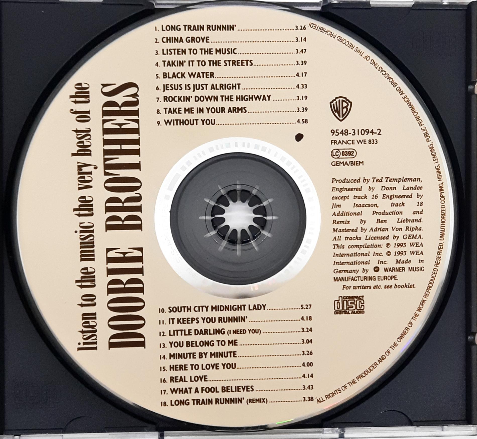 The Doobie Brothers -  Listen To The Music The Very Best Of The Doobie Brothers (CD)