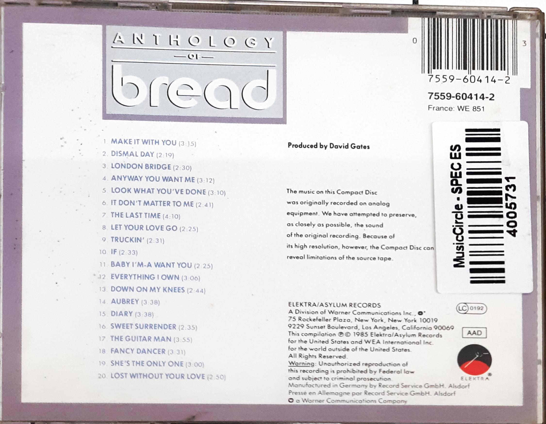 Bread - Anthology Of Bread (CD)