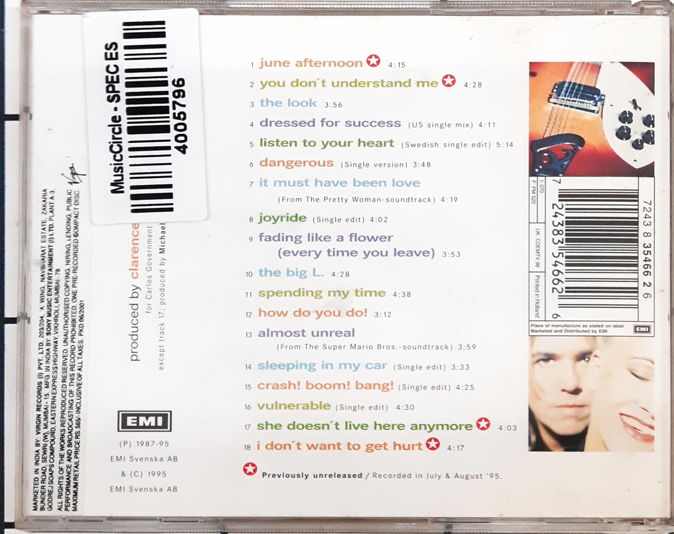 Roxette - Don't Bore Us - Get To The Chorus! (Roxette's Greatest Hits) (CD)