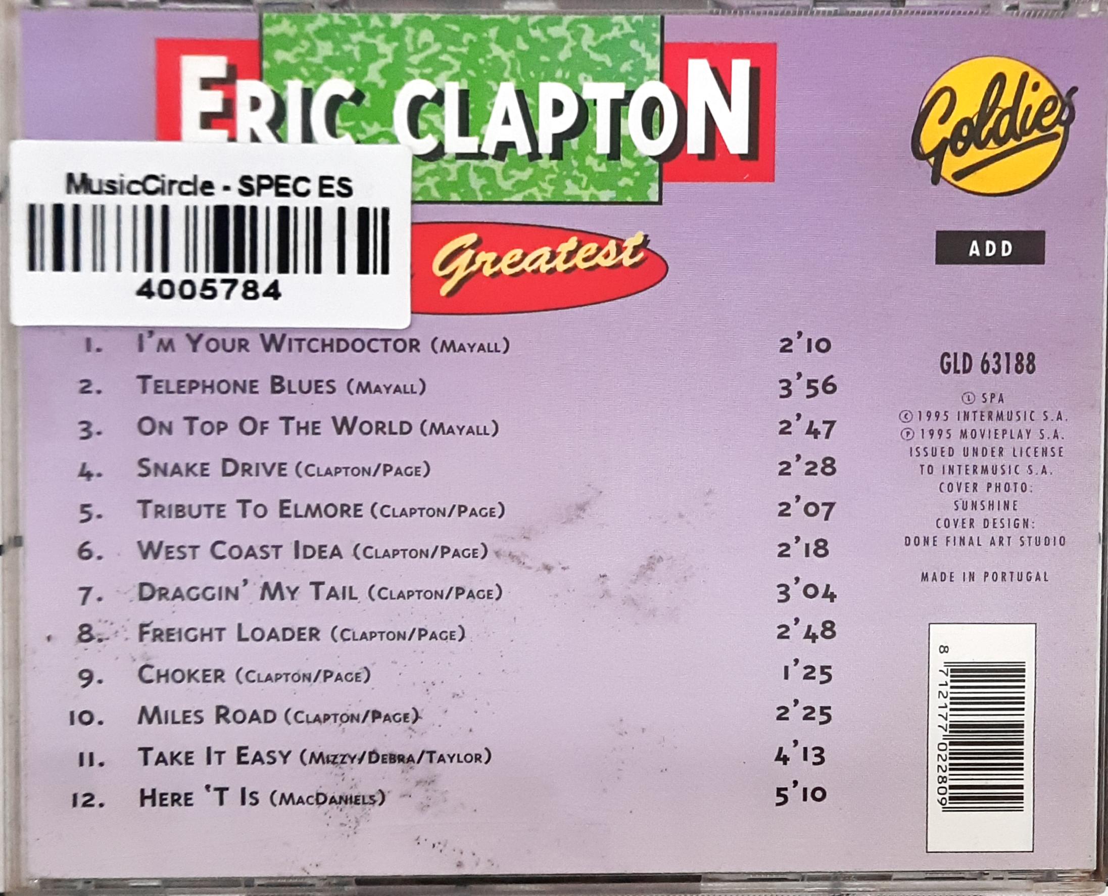 Eric Clapton -  Early Greatest (CD)