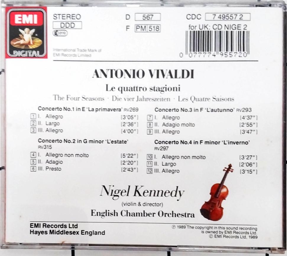 Antonio Vivaldi - Nigel Kennedy, English Chamber Orchestra - The Four Seasons  (Le Quattro Stagioni · Die Vier Jahreszeiten · Les Quatre Saisons) (CD)