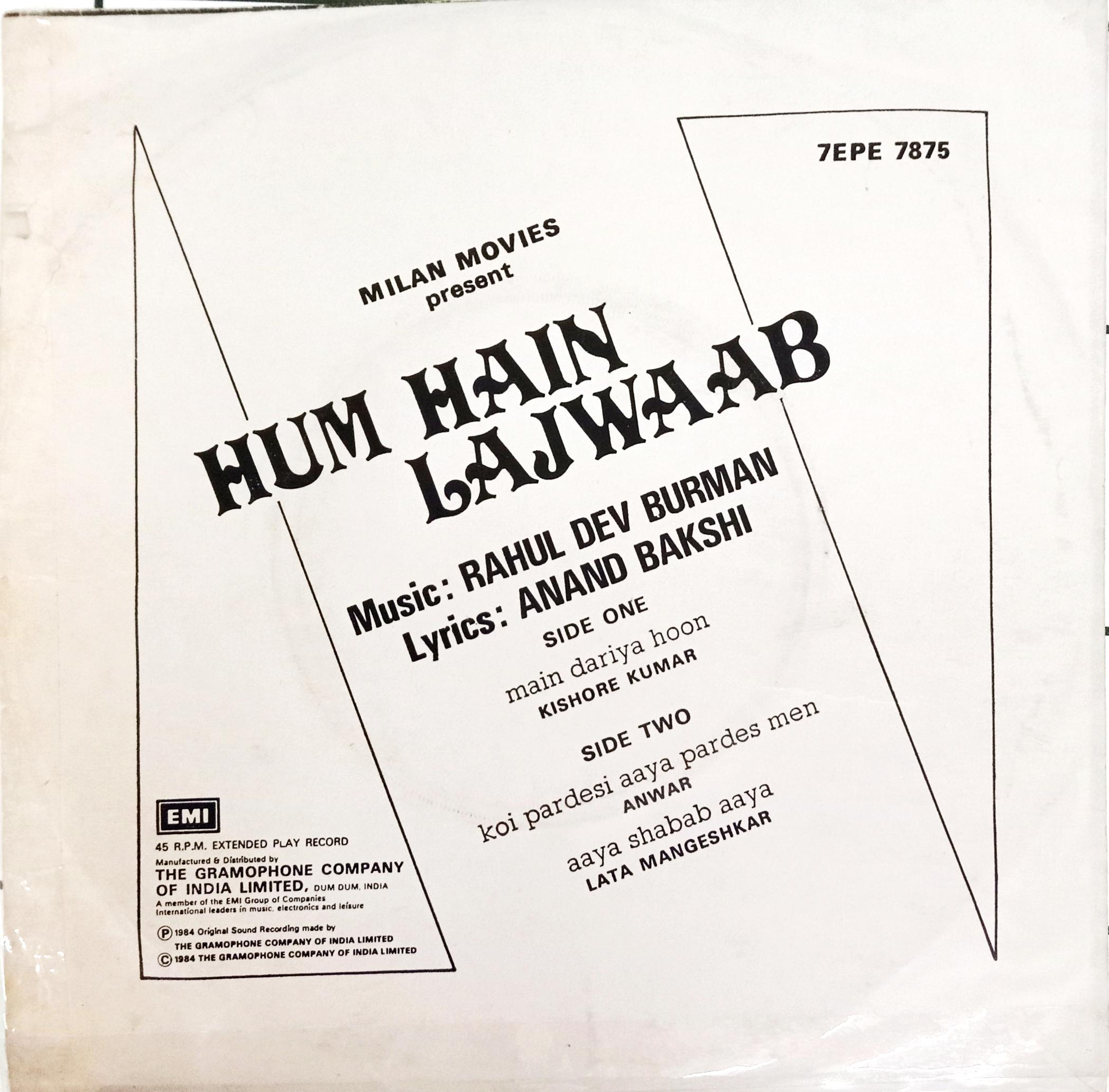 Rahul Dev Burman  - Hum Hai Lajawab (45-RPM)
