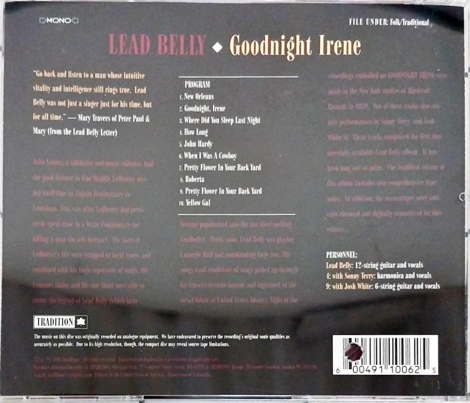 Leadbelly - Goodnight Irene (CD)