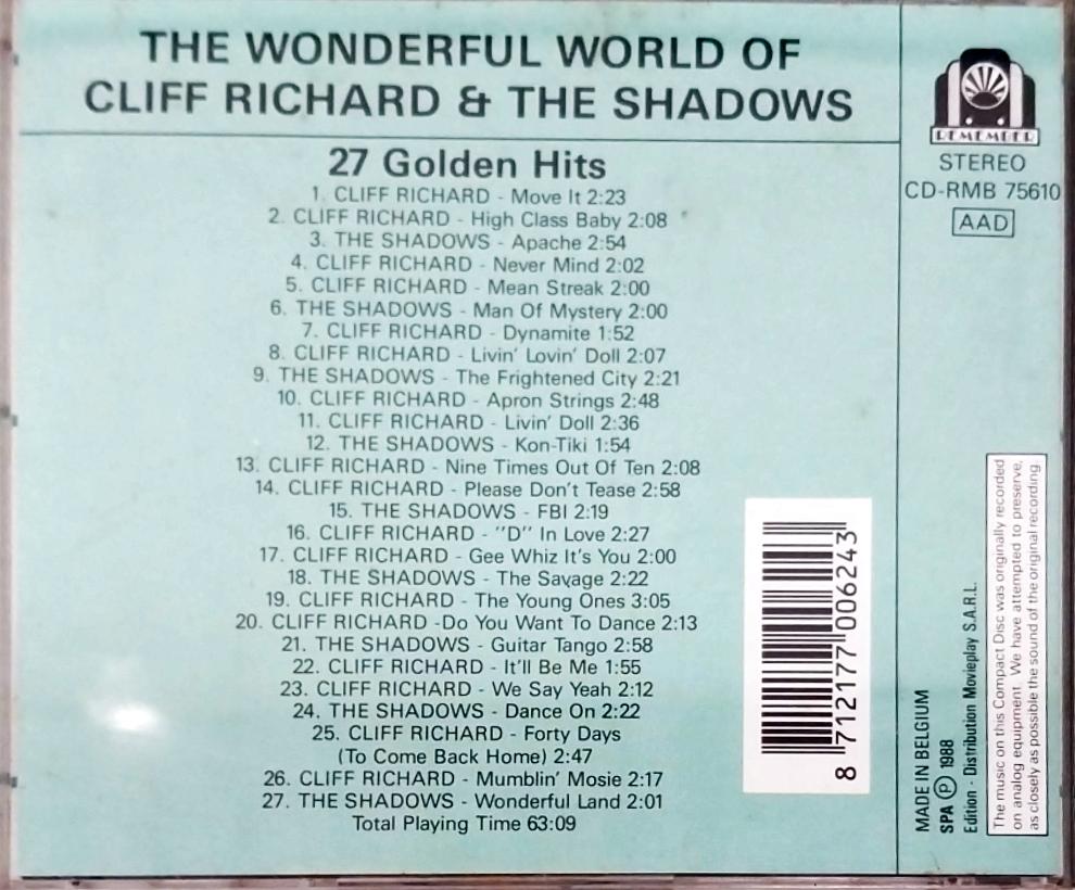 Cliff Richard / Shadows, The - The Wonderful World Of Cliff Richard & The Shadows (CD)