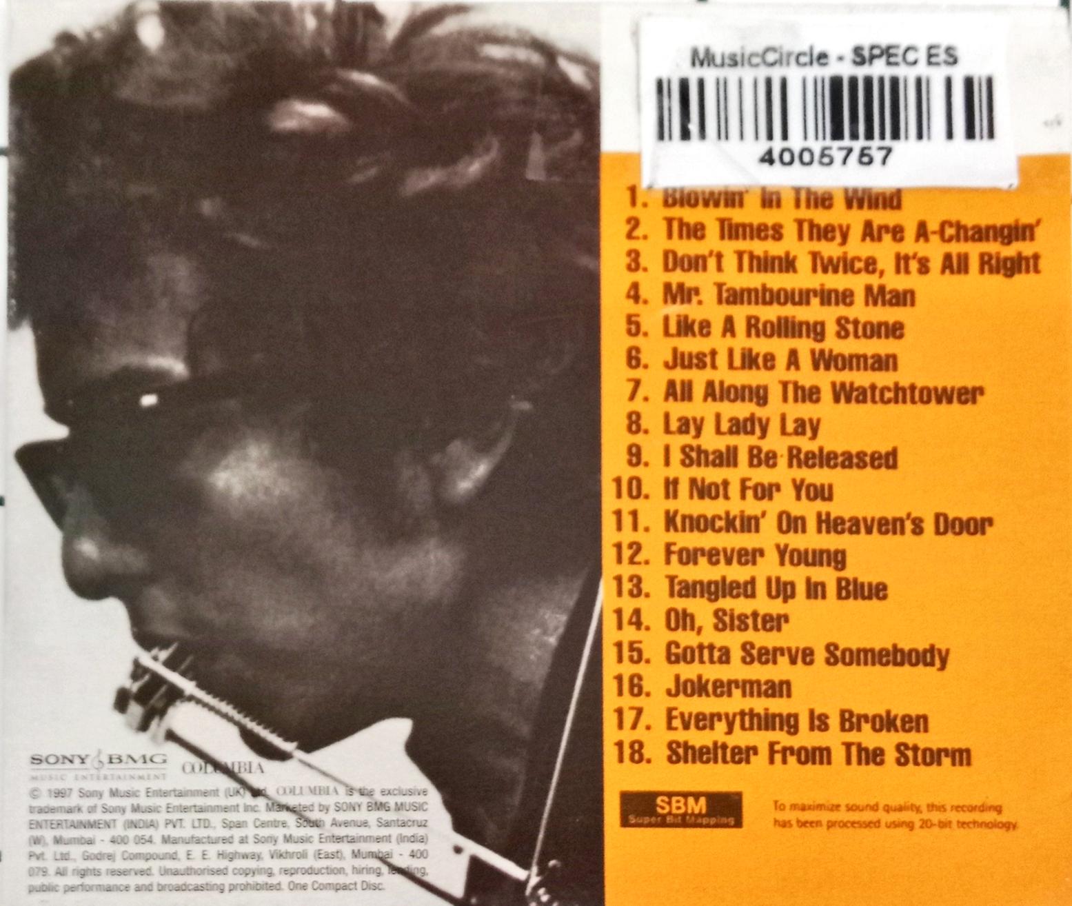 Bob Dylan -  The Best Of Bob Dylan (CD)