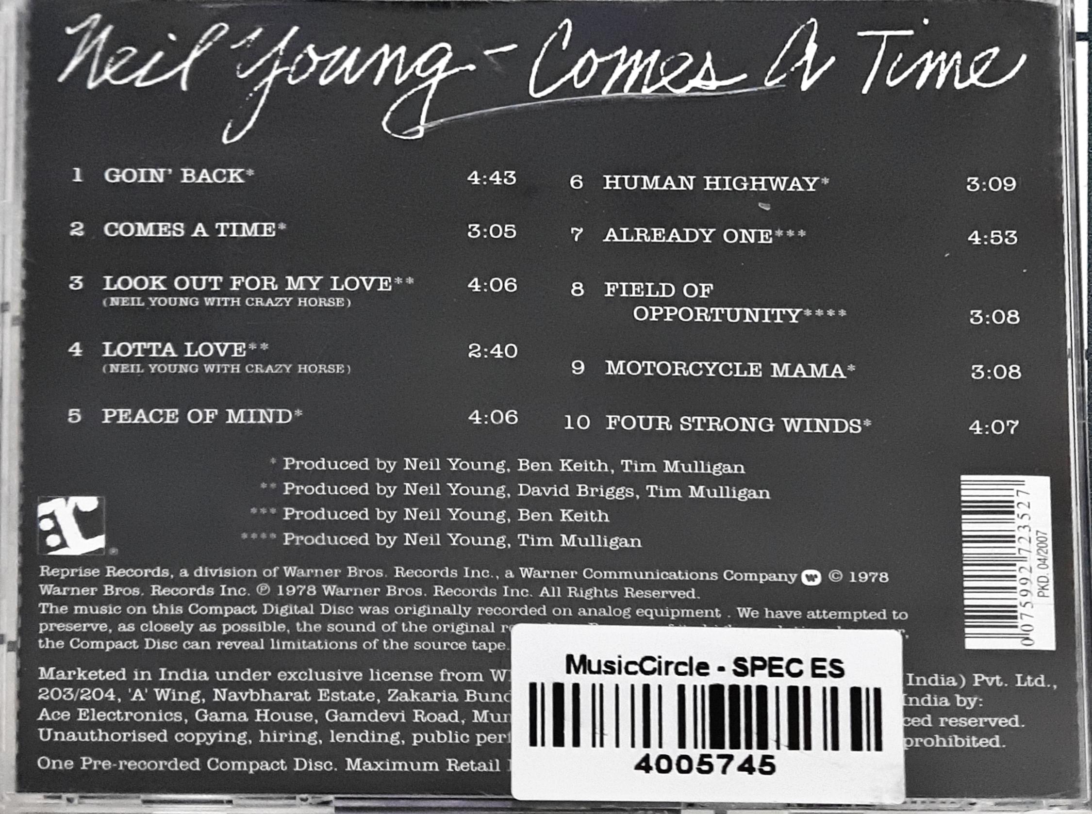 Neil Young - Comes A Time (CD)