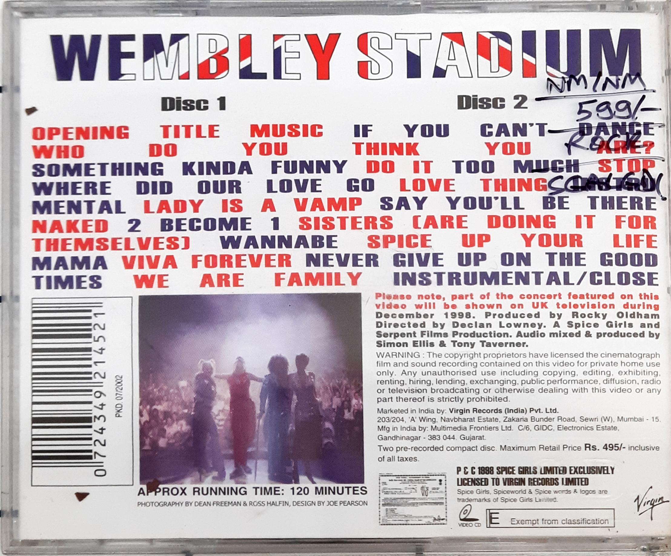 Spice Girls - Live At Wembley Stadium Plus Back In Britain! Exclusive Interviews (CD)