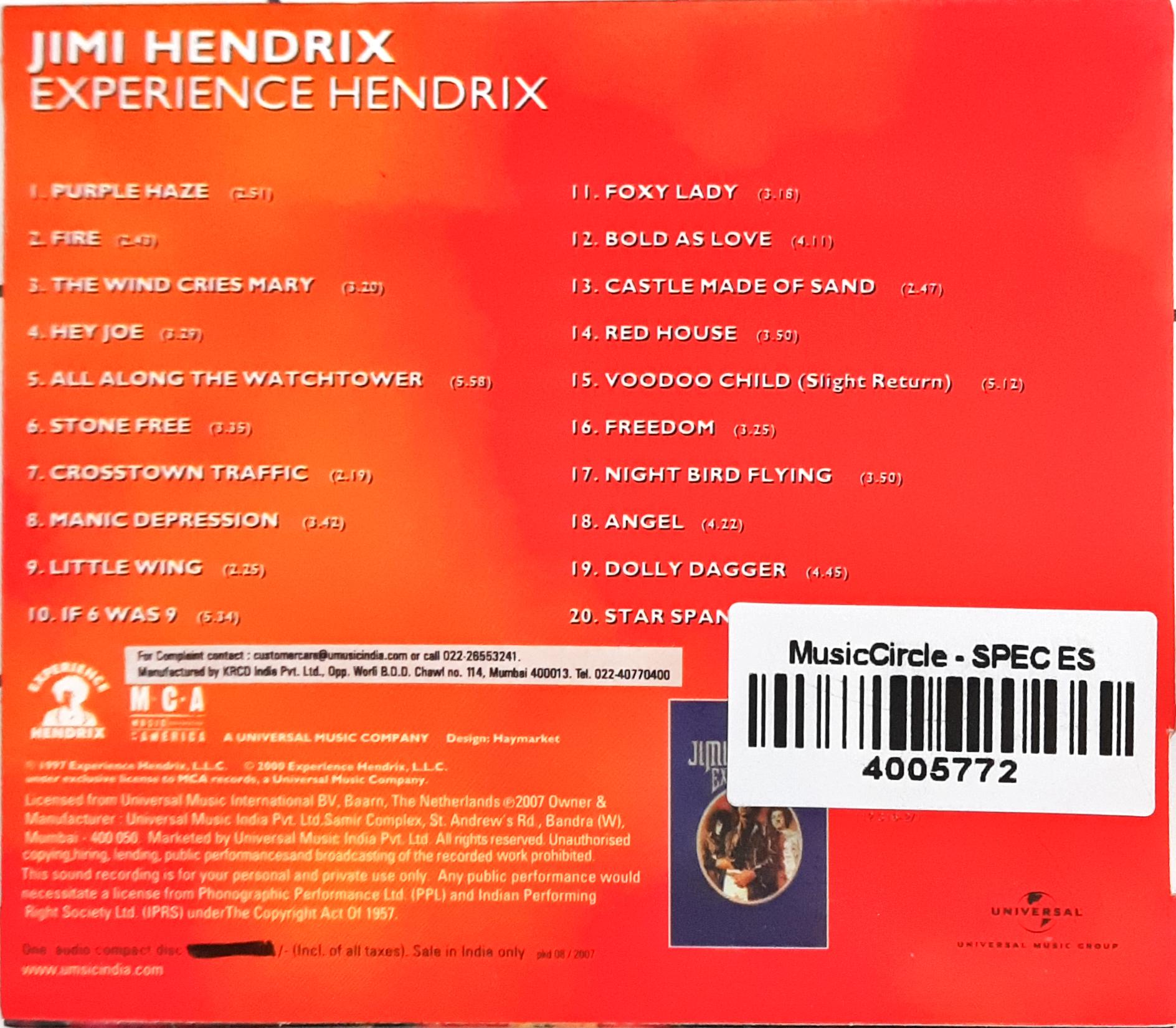 Jimi Hendrix - Experience Hendrix (CD)