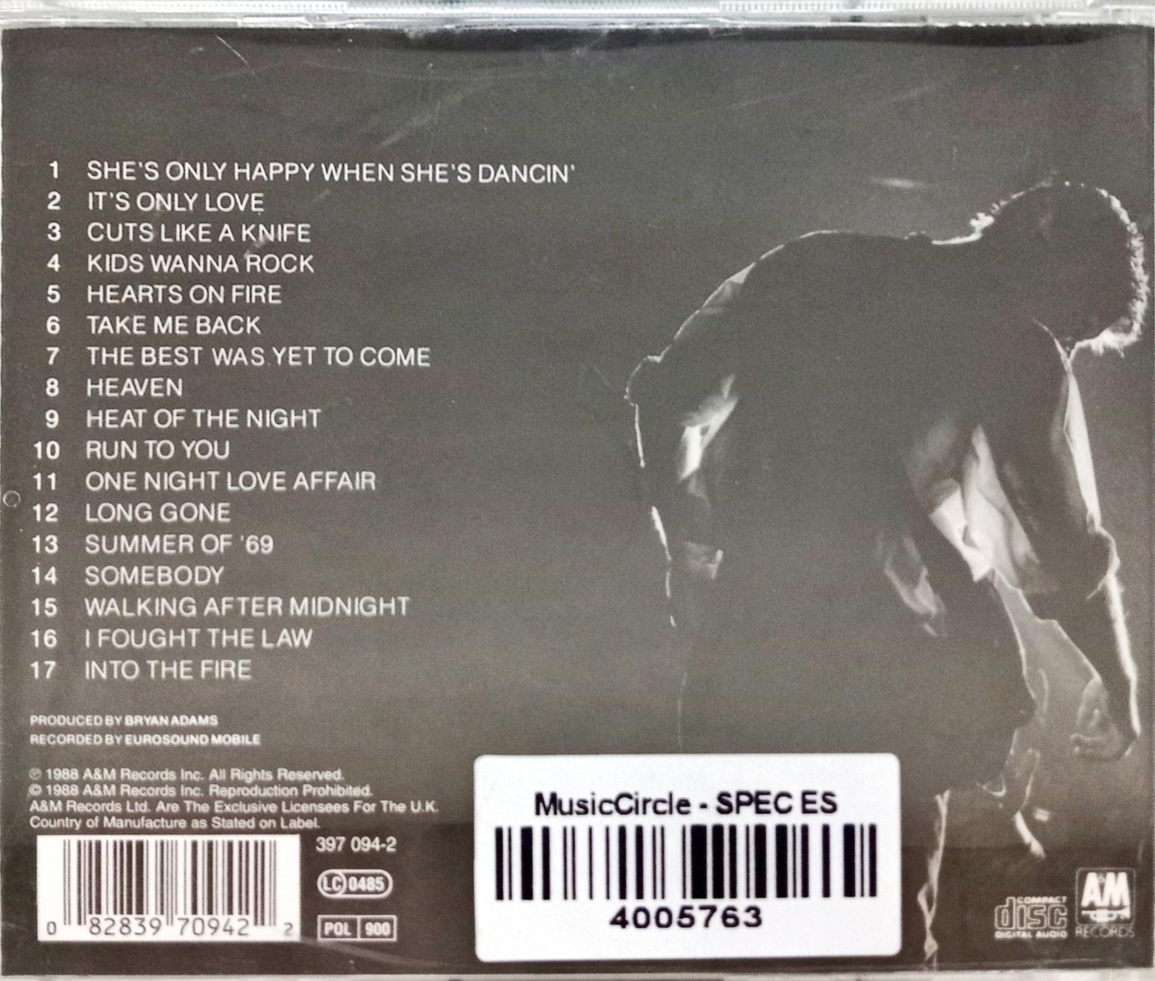 Bryan Adams -  Live! Live! Live! (CD)